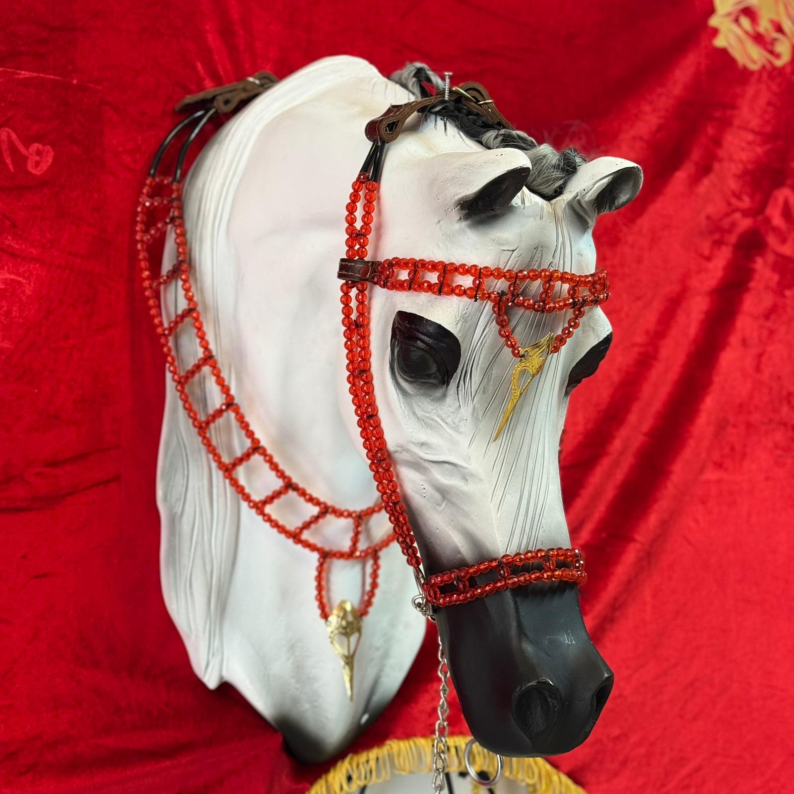 طقم جمال فاخر أحمر (رشمة مع عقد الرقبة)