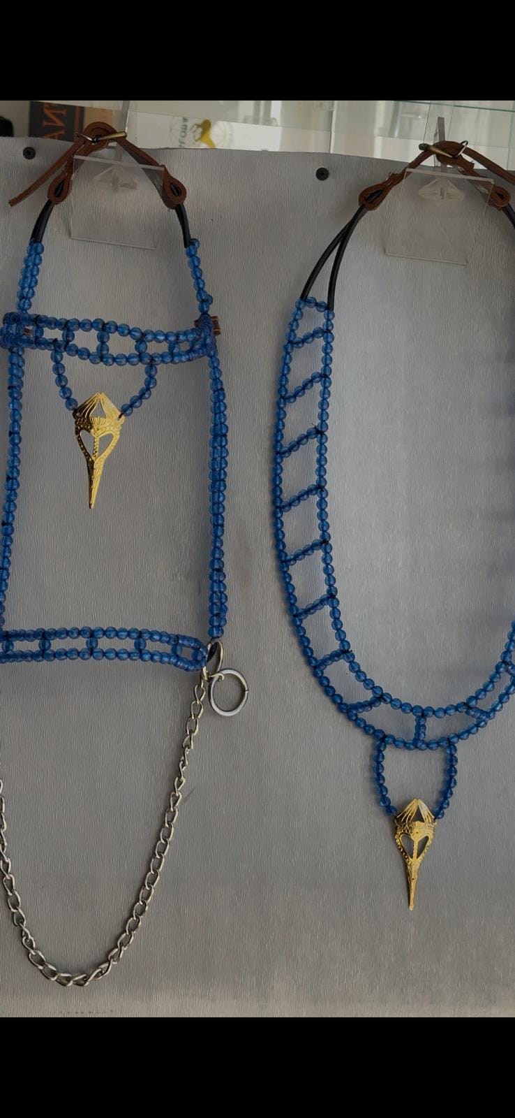 طقم جمال فاخر أزرق (رشمة مع عقد الرقبة)